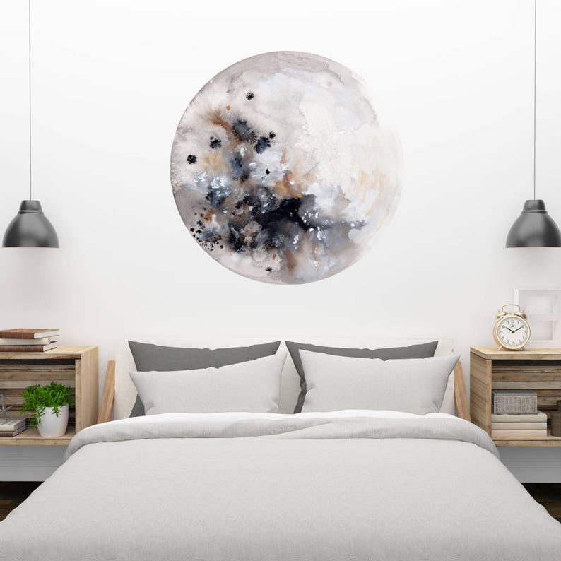 moon wall decal moon art wall stickers moon decal nursery | etsy