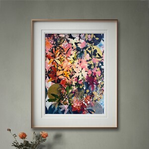 Butterfly Dream Art Print Modern Watercolor Painting Butterflies Camouflaging Leaves Flowers Abstract Home Decor Art by CreativeIngrid image 2