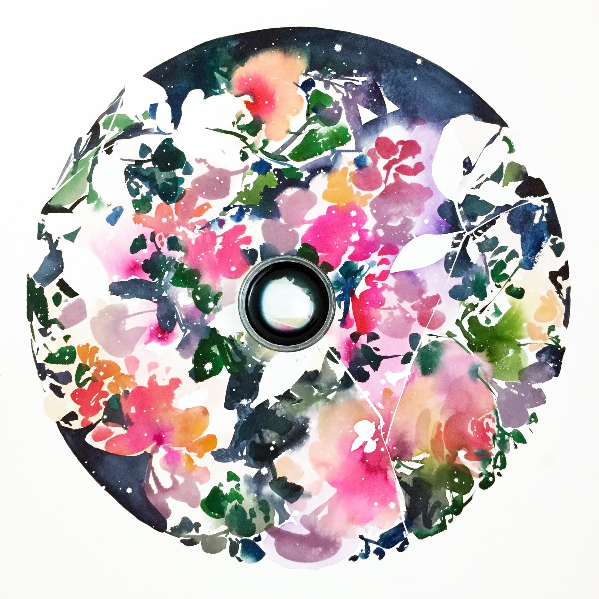 Moon Wall Sticker Blooming Sky Removable Floral Moon Decal Etsy