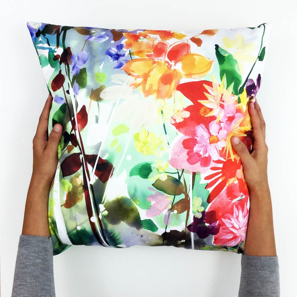 Cushion Cover Throw Pillows Cover Spring Decor Watercolor | Etsy