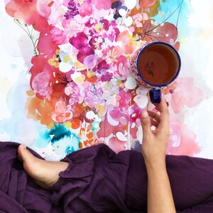 Sweet Dreams Bloom Blush Art Print. Botanical Watercolor - Etsy
