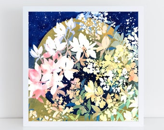Magnolia Watercolor Art Print: Sunrise to Moonset Floral