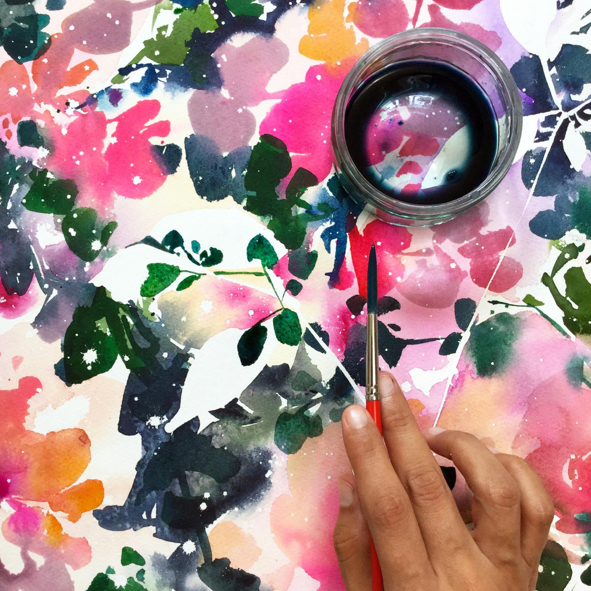 Moon Wall Sticker Blooming Sky Removable Floral Moon Decal Etsy