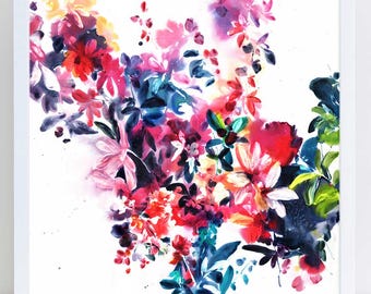 Symmetrical Flowers 2 | Vibrant Floral Art Print - Etsy