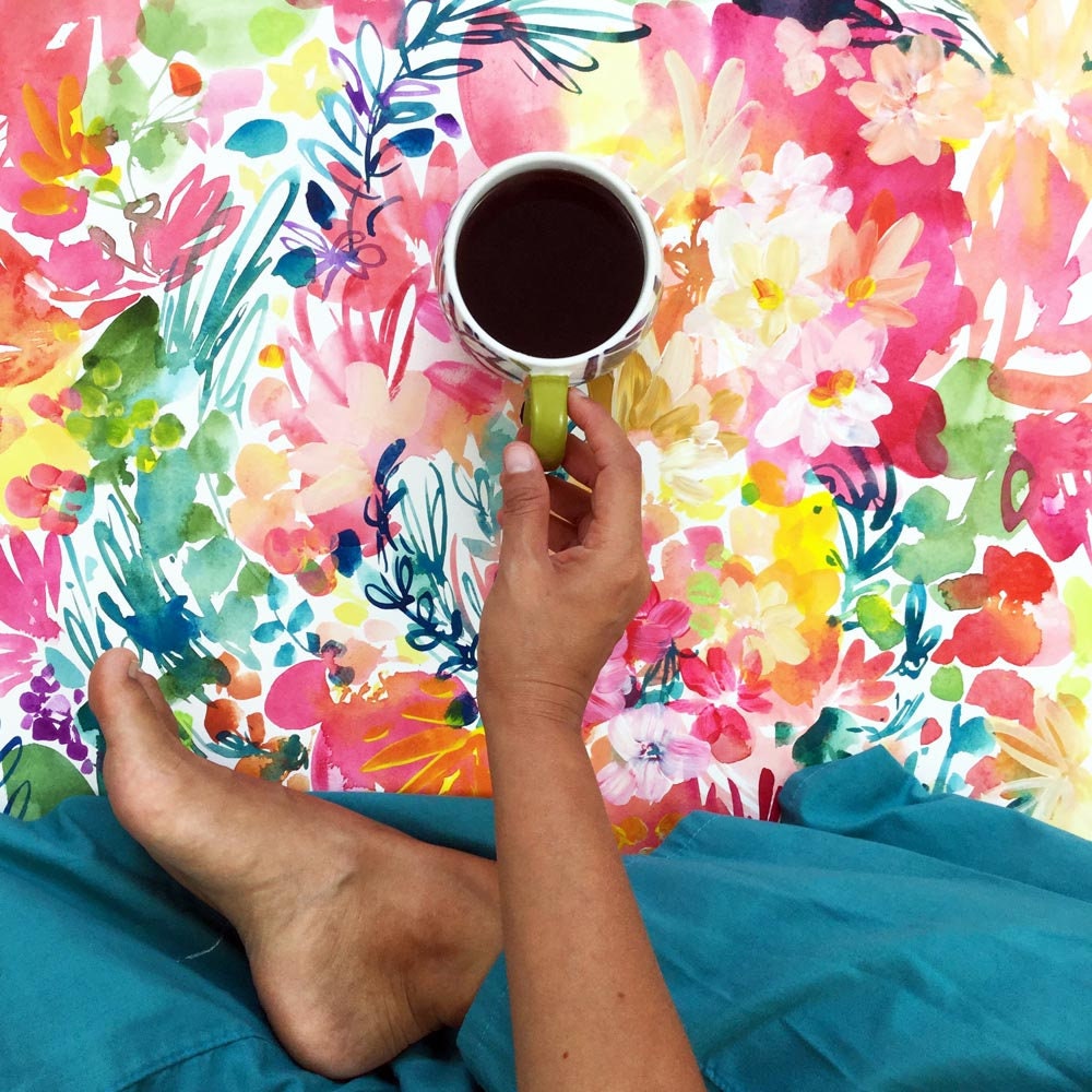 Endless Garden | Colourful Wall Art Print Watercolor Floral Decor Boho ...