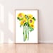 Sunflowers, Art Print Large Watercolor Painting Yellow Sunflowers Summer Wall Art Sunflowers Gift Botanical Room Decor CreativeIngrid 