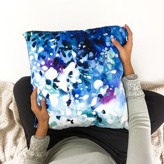 Cushion Cover Blue Decorative Cushions Throw Pillows Living Room Décor Contemporary Modern Home Crea