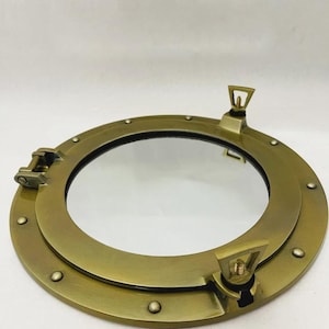 Nautisches antikes Messing Bullauge 12 Zoll Schiff Boot Fenster & Bullauge Wand Dekor