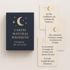 Cartes mantras magiques - énergie de la lune