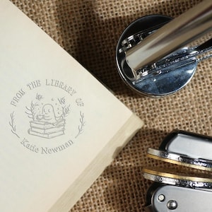 Personalized Book Embosser/Custom Book Embosser/From The Library Of Book Embosser/Library Embosser/Ex libris Embosser Stamp/Book Lover Gifts