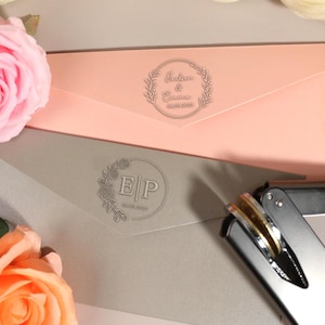 Wedding embosser, napkin embosser, Monogram Embosser for napkins, envelopes, and invitations.