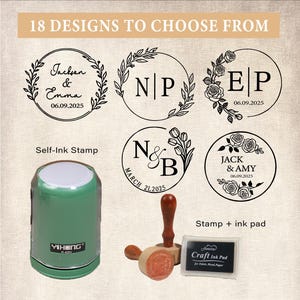 Wedding Logo Stamp,Custom Stamp for Weddings,Initial Stamp,Custom Wedding Gift ,Engagement Gift,Custom Favor Stamp,Handmade Wedding Stamp