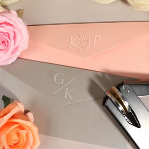 Personalized Wedding Embosser Stamp, Chose Your Wedding Embosser, Initials Embossing Stamp, Custom Wedding Embosser