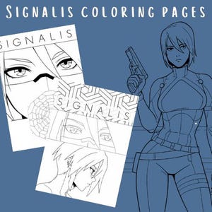 Signalis Game Themed Coloring Pages – Instant Download PDF with 7 adult coloring pages