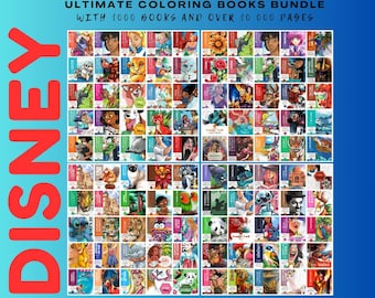 Disney Coloring Books Bundle | 11,700+ Pages (PDF Digital Download) 100 books Your Best Pack