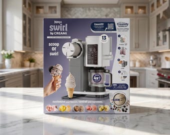 Ninja CREAMi Scoop & Swirl 13-in-1 Soft Serve Ice Cream Maker - Ninja CREAMi Scoop Swirl Frozen Dessert Machine Soft Serve Maker