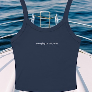 No Crying on the Yacht-tanktop - donkere kleuren