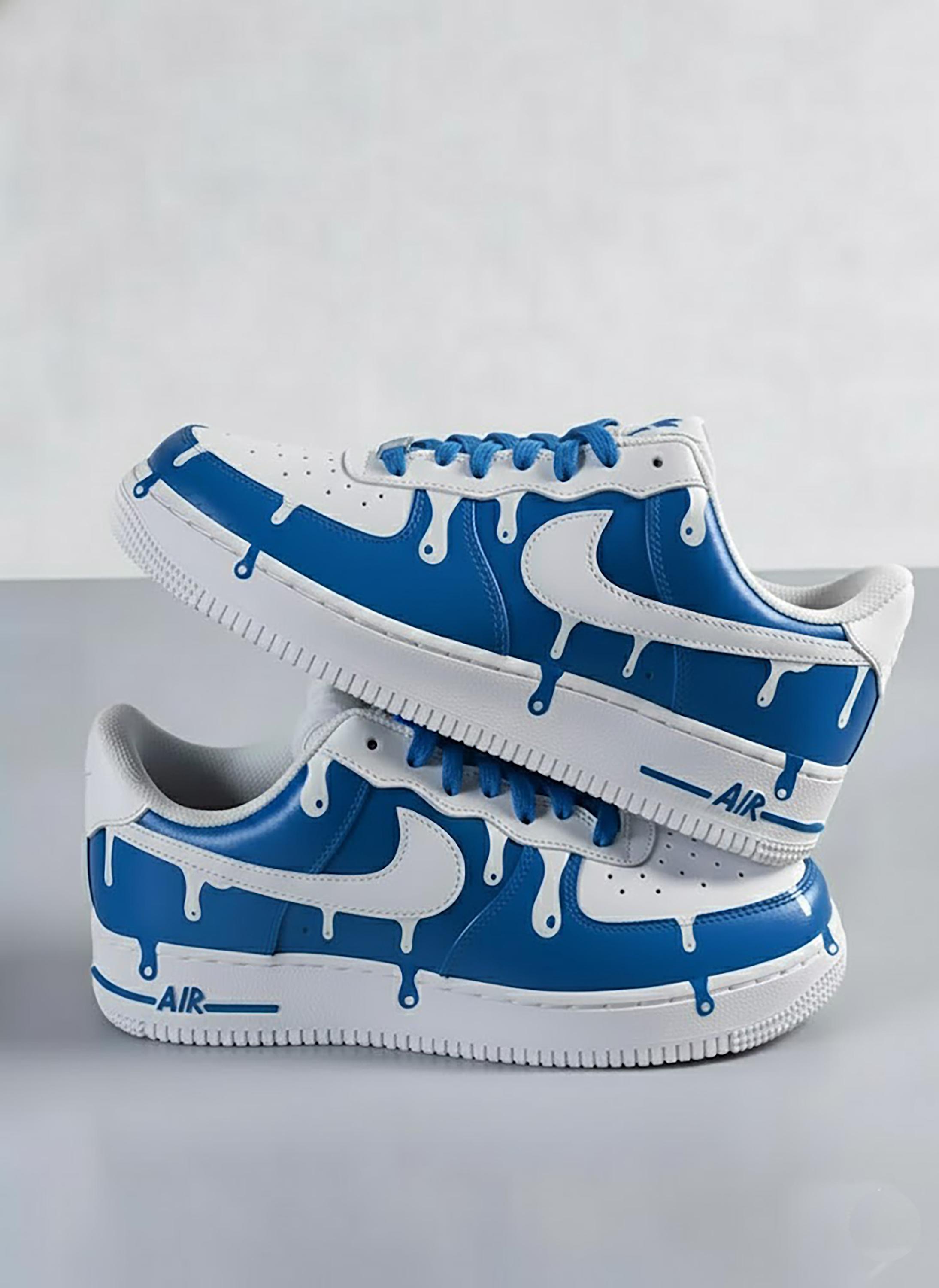 Custom Hand Painted Drip Air Force 1 Sneakers: Personalized AF1 Shoes ...
