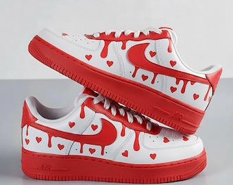 Zapatillas Air Force 1 personalizadas, pintadas a mano y con efecto goteo: Zapatillas AF1 personalizadas