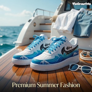 Painted Air Force 1 Waves - Etsy display picture 3