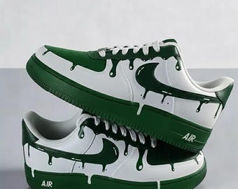 Custom Hand-Painted Drip Air Force 1 Sneakers: Personalized AF1 Shoes