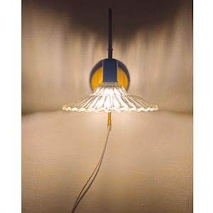 Wall Sconce Light, Brass Wall Sconce Light, Brass Wall Sconce Light with Transparent glass shade