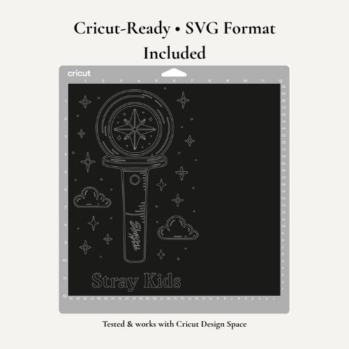 Stray Kids ペンライト SVG: Cricut 用 SKZ ファンアート、ステッカー
