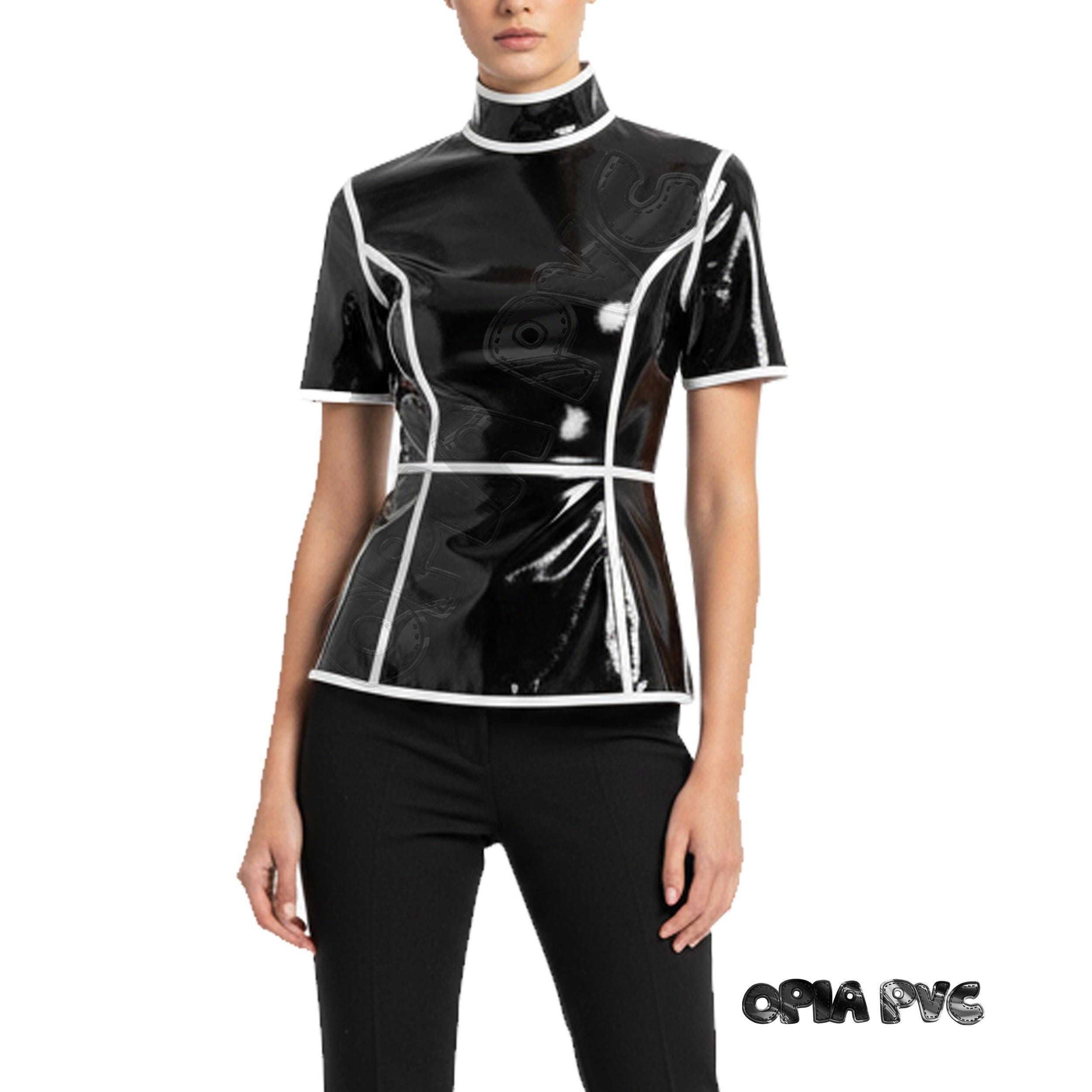 pvc shirt dress Bronze PVC Shirt Dress - Ladies Fashion Wear