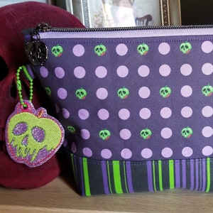 Poison Apple Zippered Pouch/Evening Bag/Cosmetic Pouch/Backpack Pouch/Halloween Bag/Snack Bag/Essential Oil Bags