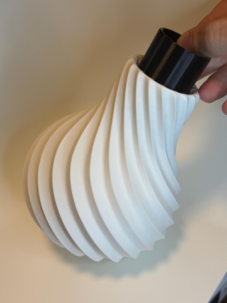 Spiral Sculptural Japandi Vase – Modern Neutral Decor – Waterproof Insert for Fresh or Dried Flowers image 12