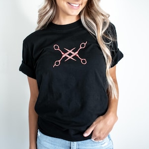 Scissors Tee, Subtle Lesbian Pride Shirt, WLW Shirt, Bi Lesbian Pride Month Tee, Y2K Lesbian, Unique LGBT clothing, Lesbian pride shirt