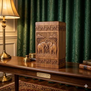 Handmade memorial urn box for human ashes