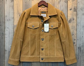 Handmade Suede Leather Jacket: Women's Tan Western Boho Coat