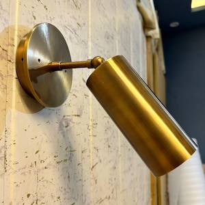 Mid Century Modern Wall Sconce – Brown Finish Wall Lamp, Vanity Light Fixture, Retro Home Decor Lighting, Ceiling or Wall Mounted