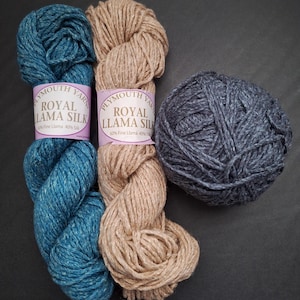 Plymouth Yarn Royal Llama Silk - Aran weight tweed - discontinued yarn