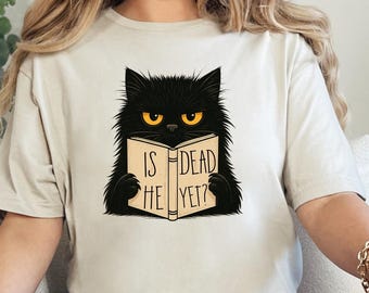 Is He Dead Yet Black Cat Shirt, Anti Trump Protest Shirt, Political Shirt, Subtle FDT, Funny Cat Shirt, Political Shirt, Resist And Persist