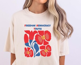 Maglietta anti-Trump discreta, maglietta con colori patriottici e confortevoli "Resistenza", maglietta "Resist", canotta del 4 luglio, maglietta FDT, maglietta regalo anti-oligarchia