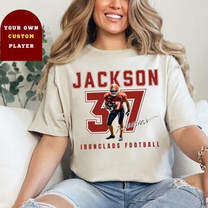 Custom Name and Number Football Player Shirt, Football T-shirt, Mom Football Shirt, Custom Team Name Shirt, High School Football Tee