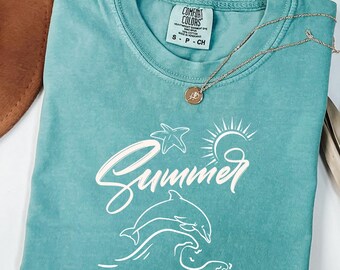 Camiseta Comfort Colors Sun: Vibras positivas de verano bohemio