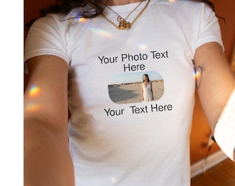 Custom Y2K Fashion, Custom Baby Tee, Trendy Baby Tee, Gift For Her, Personalized Shirt, Custom Baby Tee, Custom Y2K Baby Tee, Gift For GF