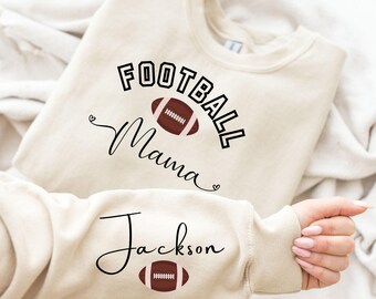 Football Mama Sweatshirt: Personalized Kids' Names, Cheer Mom Shirt