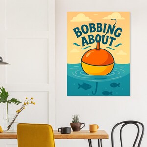 Wackeln ungefähr - Fischen Pose Art Print - Sofortiger Download, nautische Dekoration, druckbare Wandkunst zum Thema Angeln, Haus am See