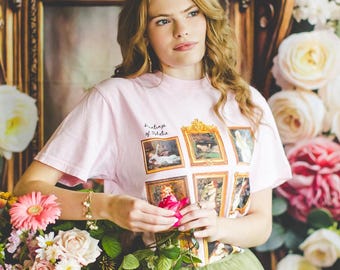 Ophelia William Shakespeare Tee Shirt: Famous Paintings of Ophelia from Hamlet, English Classic Literature Major T-Shirt, Librarian Bookworm