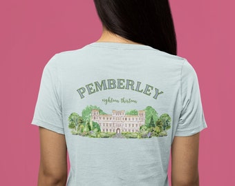 Pride and Prejudice T-Shirt | Pemberley Tee, Cute Pemberley Gift for Pride and Prejudice Fan, Elizabeth Bennet and Mr. Darcy, Regency Book