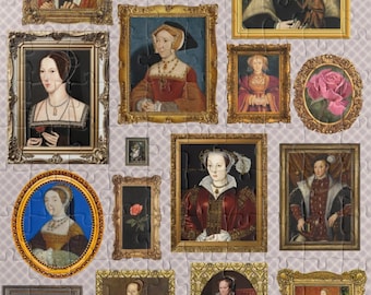 Tudor Geschichtspuzzle für Kunsthistoriker oder Professor für europäische Geschichte, Lehrer für Sozialkunde Geschenk für Geschichtsliebhaber, König Heinrich der 8