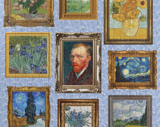 Cute Vincent Van Gogh Puzzle, Art Historian or Friend Who Loves Art: Boho Gallery Wall Aesthetic, Gift for Dutch History Professor or Artist