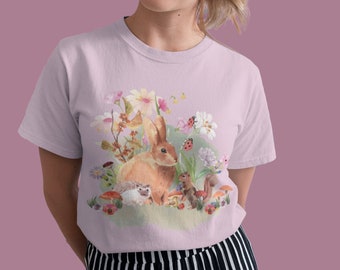 Flowers And Ladybugs T-Shirt Flowers And Ladybugs T-Shirt