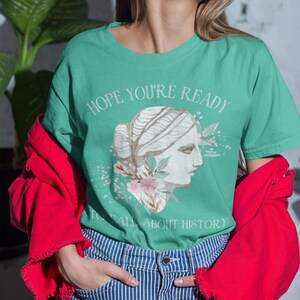 Colorful History Tee Shirt: Talk About History | Gift for History Lover, Funny Floral History Shirt for Professor or Social Studies Teacher