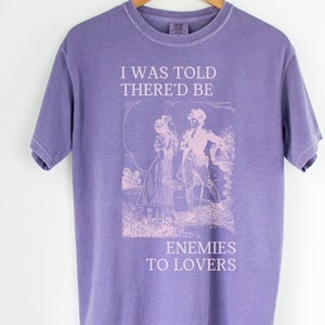 Silly Bookish Tee Shirt for Romance Reader: Enemies to Lovers | Funny Historical Fiction Shirt, Cute Reading Gift for Bookworm or Librarian