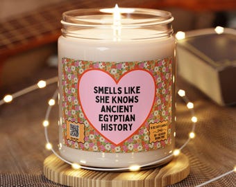Ancient Egyptian History Teacher Gift for Historian Who Love Ancient Egypt and World History, Funny Saying History Major 9 Oz Soy Candle